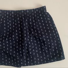 Nwt! Never Worn. I Jcrew Factory Mini Skirt With Anchor Print And Pockets. Lined Skirt. Elastic Waistband. About 14” From Waist To Hem. Open To Offers White Jean Skirt, Summer Mini Skirt, Check Mini Skirt, Mini Pleated Skirt, Anchor Print, Navy Blue Linen, Wool Mini Skirt, Ruffle Mini Skirt, Preppy Casual