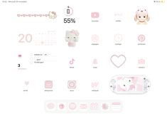 the website is designed to look like it has pink and white designs on its screen