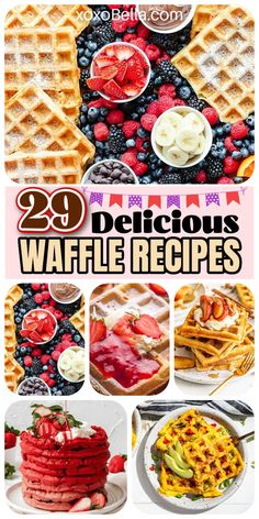 Recipes for waffles Waffle Ideas Creative Breakfast, Waffle Burgers, Chicken And Waffles Brunch, Waffles Brunch, Waffle Snacks, Belgian Waffle Recipe, Brunch Waffles