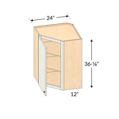 the measurements for an unfinished cabinet