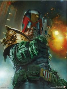 Judge Dredd Pin-up - Greg Staples Available only to annual subscribers of 2000AD or the Judge Dredd Megazine, is this stunning poster, made ... Judge Anderson, Quotes Humanity, Judge Dredd Comic, Crazy Inventions