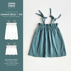 the sewing pattern for this summer dress is easy to sew