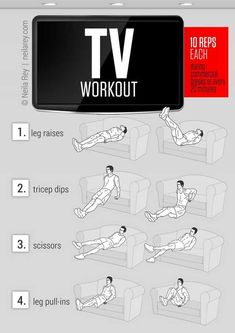 a diagram showing how to do the tv workout