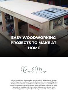 an advertisement for woodworking projects to make at home