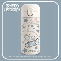 Cartoon White Water Bottle Stay hydrated in style with our adorable Cartoon White Water Bottle. Made with high-quality materials, this water bottle features a cute cartoon design that is sure to bring a smile to your face. With its convenient size and sturdy construction, it's perfect for taking on the go and adding a touch of cuteness to your day. Sanrio Water Bottle, White Water Bottle, Luxury Pillows Decorative, Cottagecore Dark Academia, Pink Wallpaper Hello Kitty, Cottagecore Dark, Daily Water Intake, Cute Sanrio, Healthy Hydration