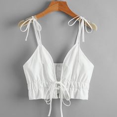 Brand New Never Worn White Crop Top From Shein. Crop Cami Top, Unique Products Design, Womens Trendy Tops, Diy Clothes Design, Women Tank Tops, Crop Top Outfits, Cropped Cami, Cami Crop Top, Shein Tops