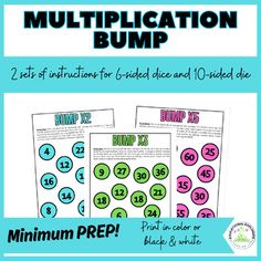 the printable addition to this bundle includes two different numbers