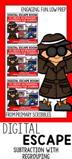 the digital escape poster with instructions for using it to teach children how to use them