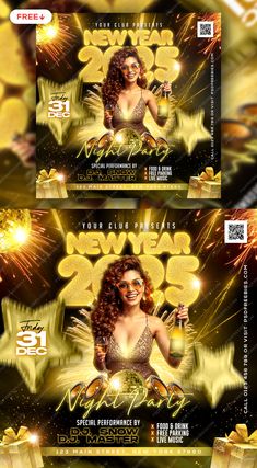 new year party flyer template - clubs & parties events