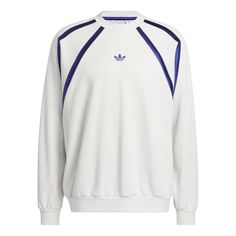 White Three Stripes Athleisure Sweatshirt, White Three Stripes Sweatshirt Athleisure, White Three Stripes Sweatshirt In Athleisure Style, White Adidas Logo Sweatshirt For Sports, White Three Stripes Sports Sweatshirt, White Three Stripes Sweatshirt For Sports, White Crew Neck Sweatshirt With Three Stripes, White Three Stripes Crew Neck Sweatshirt, Adidas Logo Sporty Sweatshirt For Spring