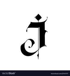 the letter j in gothic style