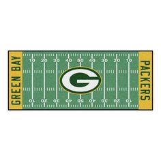 green bay packers football field runner mat