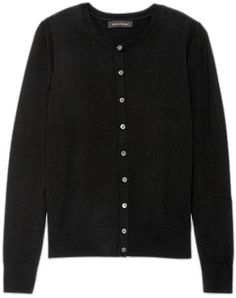 Classic Button-up Cashmere Sweater, Elegant Everyday Wool Sweater, Elegant Wool Sweater With Buttons, Elegant Workwear Cardigan With Button Cuffs, Elegant Black Merino Wool Cardigan, Classic Black Fine Knit Cardigan, Classic Everyday Sweater, Classic Fine Knit Outerwear For Fall, Elegant Merino Wool Sweater With Button Cuffs