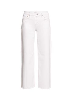 Find RE/DONE Mid-rise Wide-leg Crop Jeans on Editorialist. RE/DONE wideleg jeans in white comfortstretch denim Midrise; sits high on the hip Fivepocket style Loose fit Cropped length Buttonfly; belt loops Cotton/elastane Imported Latest Jeans, Cropped Wide Leg Jeans, Loose Fit Jeans, Twill Pants, Cropped Jeans, Mid Rise, Stretch Cotton, Wide Leg Jeans, Jeans Fit