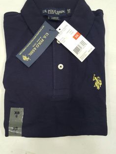 US. ASSN POLO BOYS PIQUE Dark Blue POLO SHIRT + Gold Polo Label Sizes:(XS-6) NEW New POLO BOYS PIQUE  Dark Blue  POLO SHIRT + Gold Polo Label  Sizes: XS-6  MPN#126650V1  UPC#786664988945 Overview: Collar with two-button front placket. Short sleeves. Small, stitched logo on upper left front. Polo shirt construction. Fit & Sizing: Model - Size M Fabric & Care: Machine Wash. Imported. You will get an automatic feedback as soon as you leave a positive feedback to us. The system will send you a feedb Fitted Blue Ralph Lauren Polo Shirt, Ralph Lauren Fitted Blue Polo Shirt, Blue Cotton Ralph Lauren Polo Shirt, Blue Ralph Lauren Polo Shirt, Ralph Lauren Blue Polo Collar Shirt, Ralph Lauren Blue Polo Shirt, Blue Polo Shirt, Blue Polo Shirts, Blue Polo