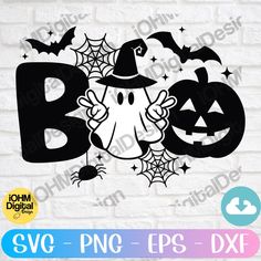 the letter b is for boo halloween svg file