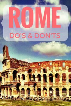 the cover of rome do's and don'ts