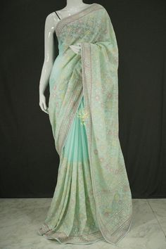 *Soft Georgette sarees with beautiful multi colour chikankari work all over paired with running blouse* Pista Green Blouse Piece With Chikankari Embroidery, Designer Green Blouse With Chikankari Embroidery, Festive Pista Green Pre-draped Saree With Chikankari Embroidery, Designer Green Chikankari Embroidery Pre-draped Saree, Designer Green Pre-draped Saree With Chikankari Embroidery, Green Resham Embroidered Georgette Saree, Green Georgette Saree With Resham Embroidery, Pista Green Georgette Saree With Resham Embroidery, Pista Green Georgette Dupatta