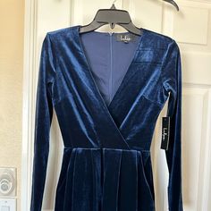 New Jumpsuit In Blue Color Formal Fitted Blue Jumpsuits And Rompers, Blue Long Sleeve Jumpsuit For Formal Occasions, Lulu Pants, Blue Suit, Pant Jumpsuit, Color Blue, Pants For Women, Jumpsuit, Blue Color