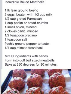 the recipe for meatballs is shown in an instagramted post, and includes instructions to make them