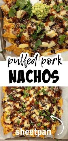 this is an image of pulled pork nachos