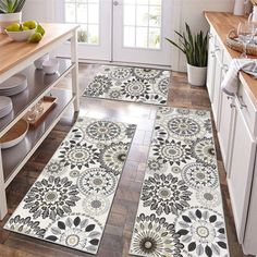 kitchen area rugs with flowers on them