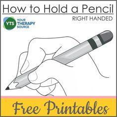 how to hold a pencil right handed free printables