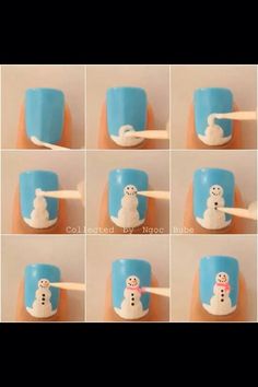 Snowman Holiday Nails Diy, Dot Nail Art Designs, Dot Nail Art, Nail Techniques, Nail Art Designs Diy, Dots Nails