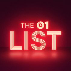 the 1011 list is lit up in red and white with neon letters on it