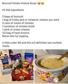 broccoli potato cheese soup recipe with instructions to make it in the instant pot