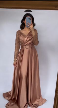 Satin Outfit Ideas Indian, Evening Gowns Wedding Guest, Simple Satin Dress Pattern, New Pattern Dresses Indian For Wedding, Neck Pattern For Gown, Accessories For Gown, Satin Gown Designs Indian, Gown Pattern Indian, Satin Long Dress Bridesmaid Hijab