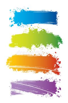 paint strokes in different colors on white background - backgrounds decorative