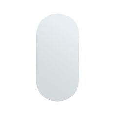 an oval shaped mirror on a white background with clippings to the right and left side