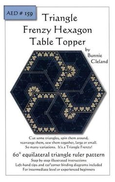 the pattern for triangle hexagon table topper