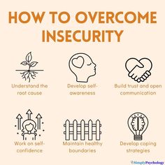 how to overcome insecity in the workplace and social life - infographical poster