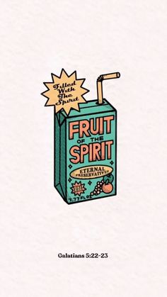 an advertisement for fruit and spirit, with the caption that says it's good to