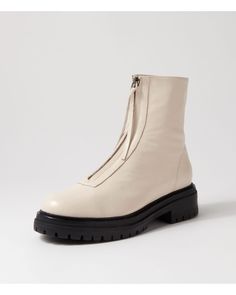 Alice Cream Black Leather Ankle Boots. These leather ankle boots take a utilitarian approach to chic style. Resting on a treaded sole, ALICE by Mollini amps up your winter wardrobe with ease. Womens Leather Ankle Boots, Metallic Sneakers, Ankle Boots Flat, Black Leather Ankle Boots, Sandals For Sale, Long Boots, Boots And Sneakers, Flat Boots, Sneaker Heels