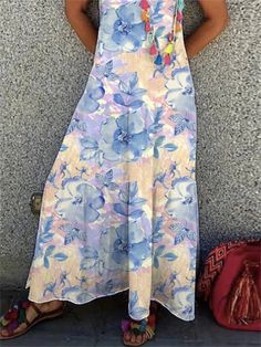 Women's Dresses Round Neck Printed Short Sleeve Casual Dress Short Sleeve Maxi Dresses, Dress Stores Online, Maxi Dress Online, Midi Dress Casual, Women Maxi, Maxi Dresses Casual, Style Maxi Dress, Floral Print Shorts, Fashion Colours