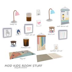 the room is filled with different items and colors for each child's playroom