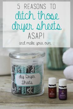 an image of diy dryer sheets in a jar