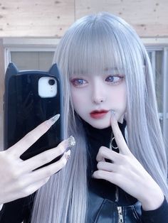 Hair Color Underneath, Uzzlang Girl, Cute Cosplay, Kawaii Girl, Aesthetic Hair, White Hair, Ulzzang Girl, Cosplay Anime