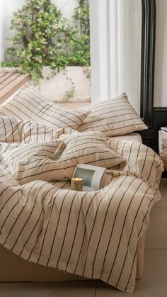 pretty bedding sheets the modern yet cosy home Pretty Bedding, Stylish Bedding, Unique Bedding Sets, Bed Sheet Sizes, Unique Bedding, Striped Bedding, Striped Duvet, Scandinavian Bedroom, Twin Xl Bedding