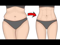 a woman's stomach before and after her tummy surgery with an arrow pointing to the side