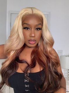 Brown To Blonde Ombre, 13x4 Lace Front Wig, Human Hair Color, Blonde Lace Front Wigs, Colored Wigs, Brown Wig