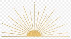 a golden sunburst on a white background with gold glitter effect, hd png