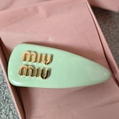 Good Condition No Sign Of Use Price Is Firm! Miu Miu Hair Clip, Miu Miu Accessories, No Sign, Miu Miu, Hair Clip, Hair Clips, Hair Accessories, Women Accessories, Green