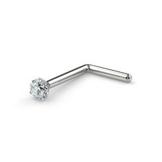 This lumina-set VS1 diamond nose stud is the ideal choice for those seeking a secure and comfortable fit, as well as enhanced radiance from the high-quality diamond. With only 3-prongs, the metal is kept to a minimum for a look that truly celebrates the diamond's brilliance. Diamond Carat: .02ct. (1.7mm) | Conflict-free genuine diamond Diamond Clarity: VS1 (ideal) Our Lumina setting maximizes the diamonds natural sparkle 3-Prongs minimizes visible metal Comfortable fit that is designed to sit fl Diamond Nose Stud, Diamond Nose Ring, Fake Diamond, Vs1 Diamond, Nose Stud, Pink Diamond, Quality Diamonds, Diamond Clarity, Piercing Jewelry