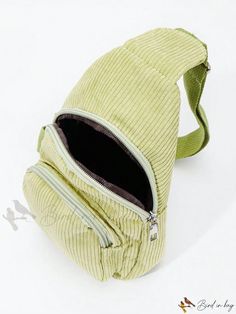 Bird in Bag - Slim Crossbody Bag Green Crossbody Chest Bag With Zipper, Green Crossbody Chest Bag With Zipper Closure, Green Crossbody Chest Bag With Pockets, Green Rectangular Chest Bag With Zipper, Green Rectangular Chest Bag With Zipper Closure, Rectangular Green Chest Bag With Zipper, Green Chest Bag With Zipper Closure, Green Zipper Pocket Chest Bag, Green Shoulder Chest Bag With Zipper Pocket