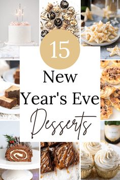 new year's eve desserts collage with text overlay