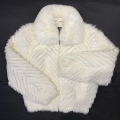 Kashani Women's White Mink Tail Fur CoatMaterial: MinkStyle: BomberColor: White Fluffy Clothes, Fur Shirt, Girls Fur Coat, Cozy Coats, Fur Coats Women, Fake Fur, White Fur, New Wardrobe, Shirt Jacket